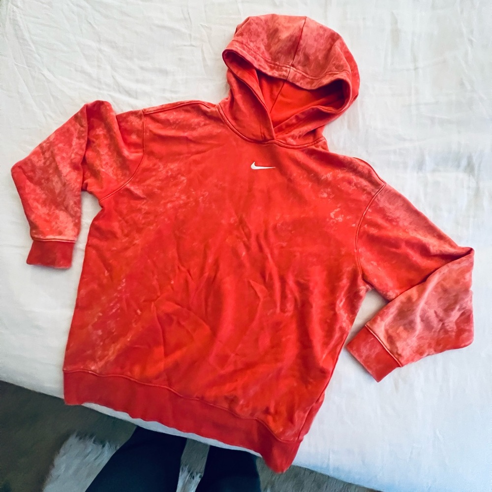 NWOT Nike Acid Wash Bright Red Hoodie
